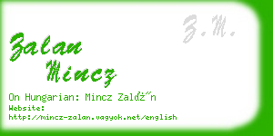 zalan mincz business card